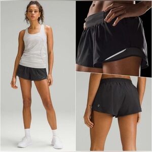 NWOT Lululemon Athletica Run Low-Rise Lined Black Shorts 🏃‍♀️